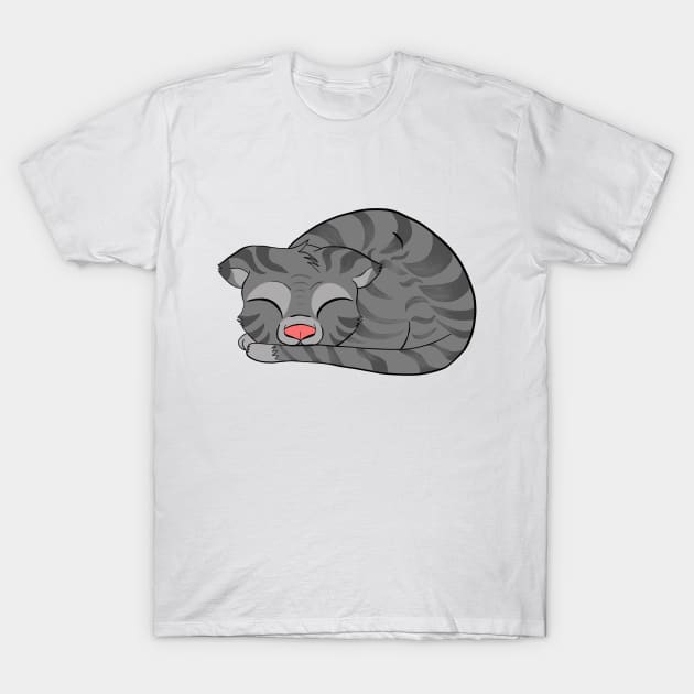 Sleeping cat T-Shirt by GreenZebraArt